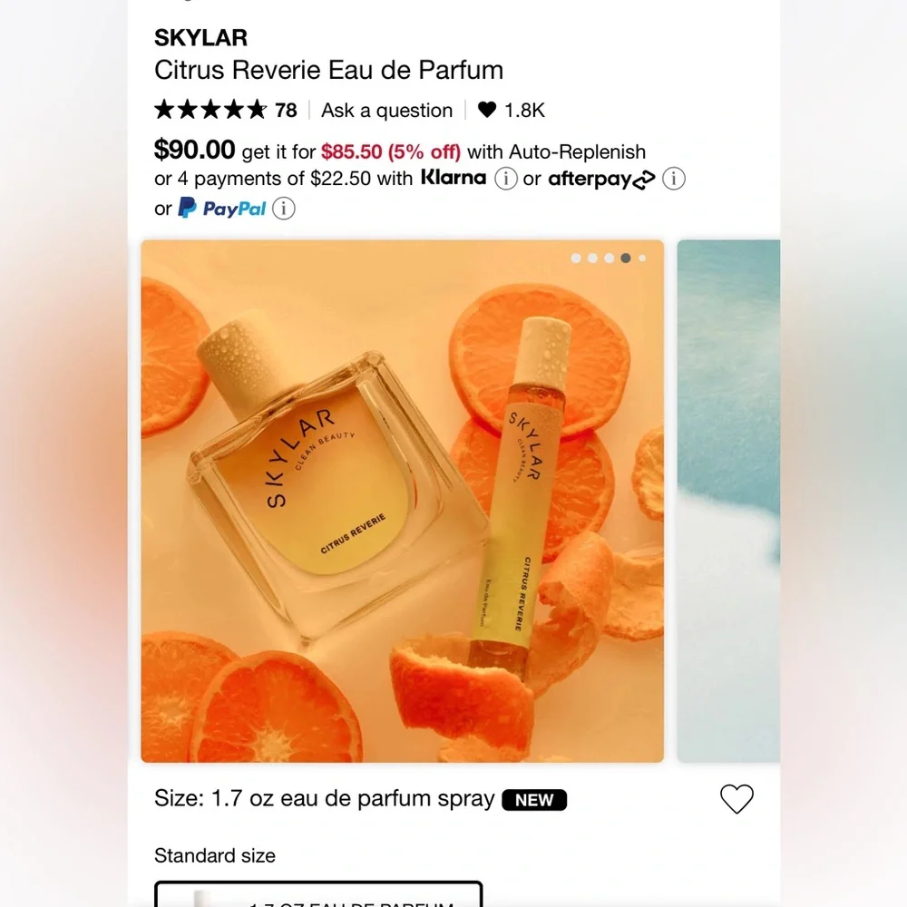 Skylar Clean Beauty Citrus Reverie Perfume - Picture 2 of 7